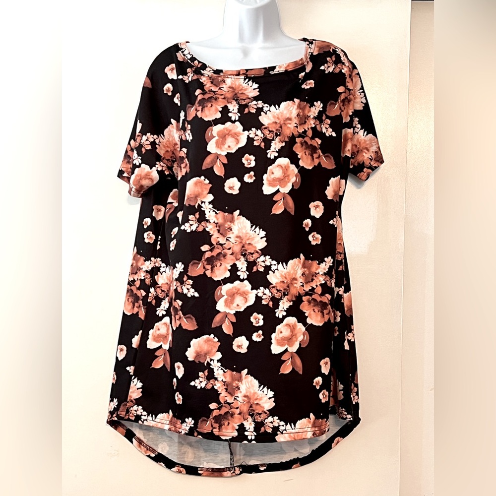 Floral high low dress / tunic.  Can be worn over tights.